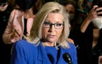 Rep. Liz Cheney, R-Wyo., spoke to reporters on Capitol Hill on Wednesday, May 12, 2021. 