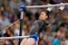 Sunisa Lee competes on the uneven bars during the U.S. Gymnastics Championships, Sunday, June 6, 2021, in Fort Worth, Texas. (AP Photo/Tony Gutierrez)