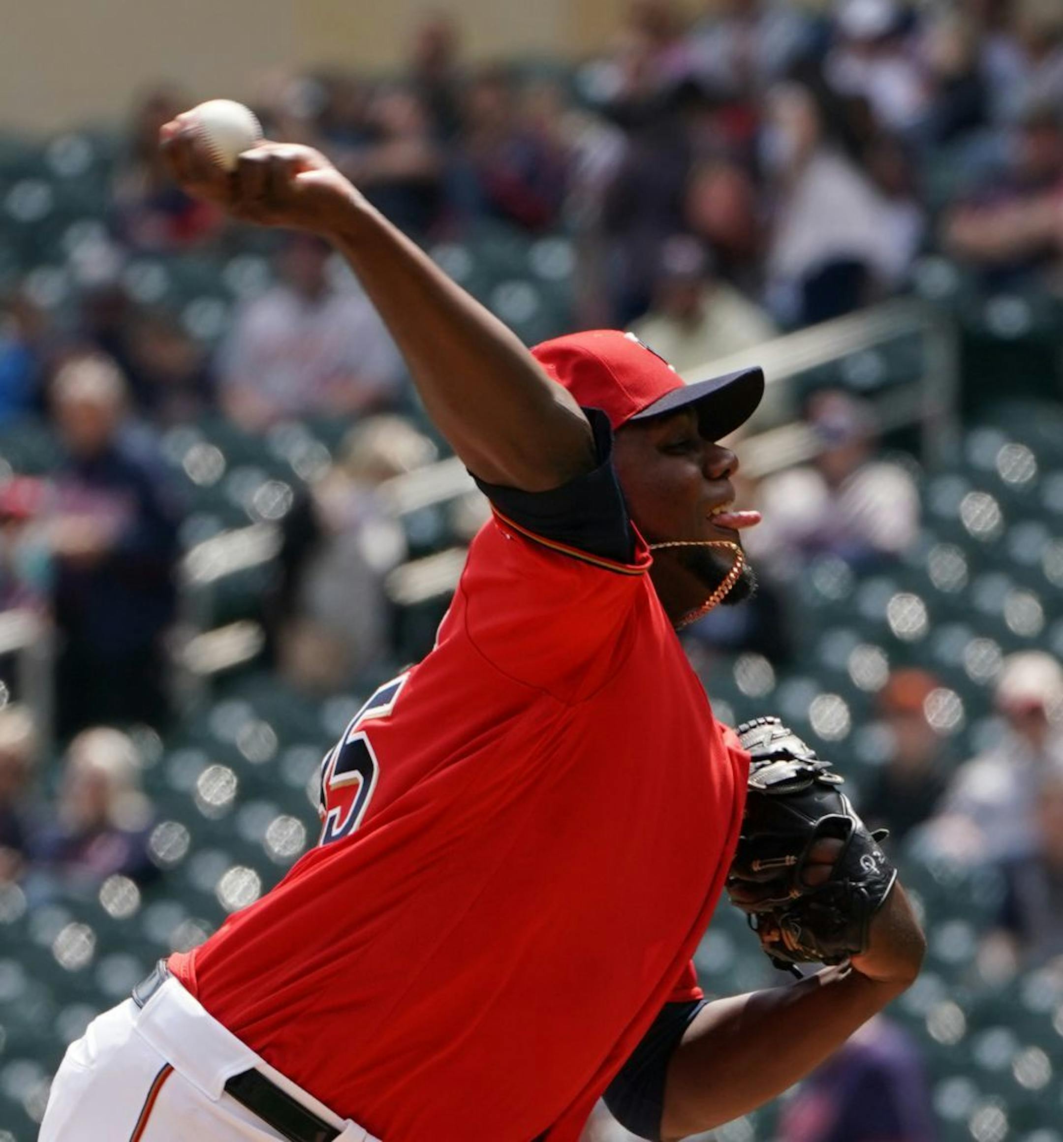 Minnesota Twins starting pitcher Michael Pineda (35) started on the mound against the Detroit Tigers at Target Field.