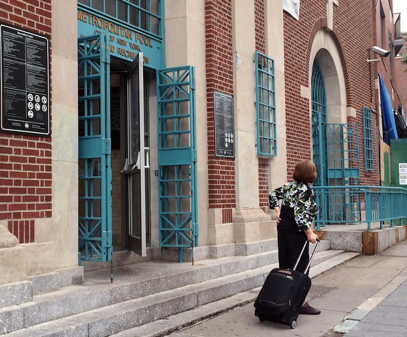 A Hasidic Jewish woman leaves the Metropolitan Pool in the Williamsburg neighborhood in the Brooklyn borough of New York, Monday, June 6, 2016. The public pool that maintains female-only hours so that women can swim with no men present has raised alarms among critics who say the accommodation to a particular religious group violates the constitutional separation of church and state. But defenders say the women-only swim sessions at the Metropolitan Recreation Center give women whose community se