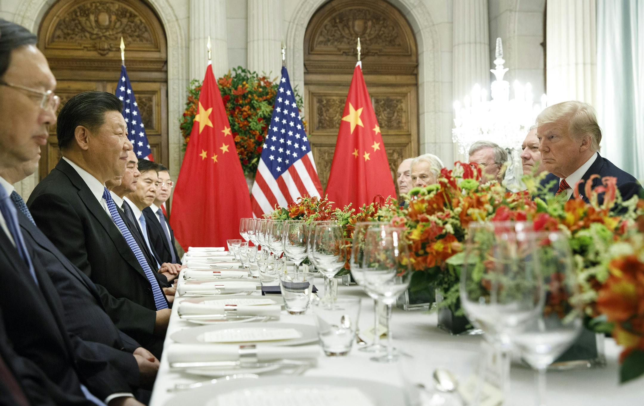 President Donald Trump and President Xi Jinping of China, participate in a bilateral meeting during the G20 Summit in Buenos Aires, Argentina, Dec. 1, 2018. Referring to himself as a ìTariff Man,î Trump issued a series of tweets on Tuesday morning that only further deepened the murkiness surrounding the trade truce that the two leaders said they had reached here on Saturday. (Tom Brenner/The New York Times)
