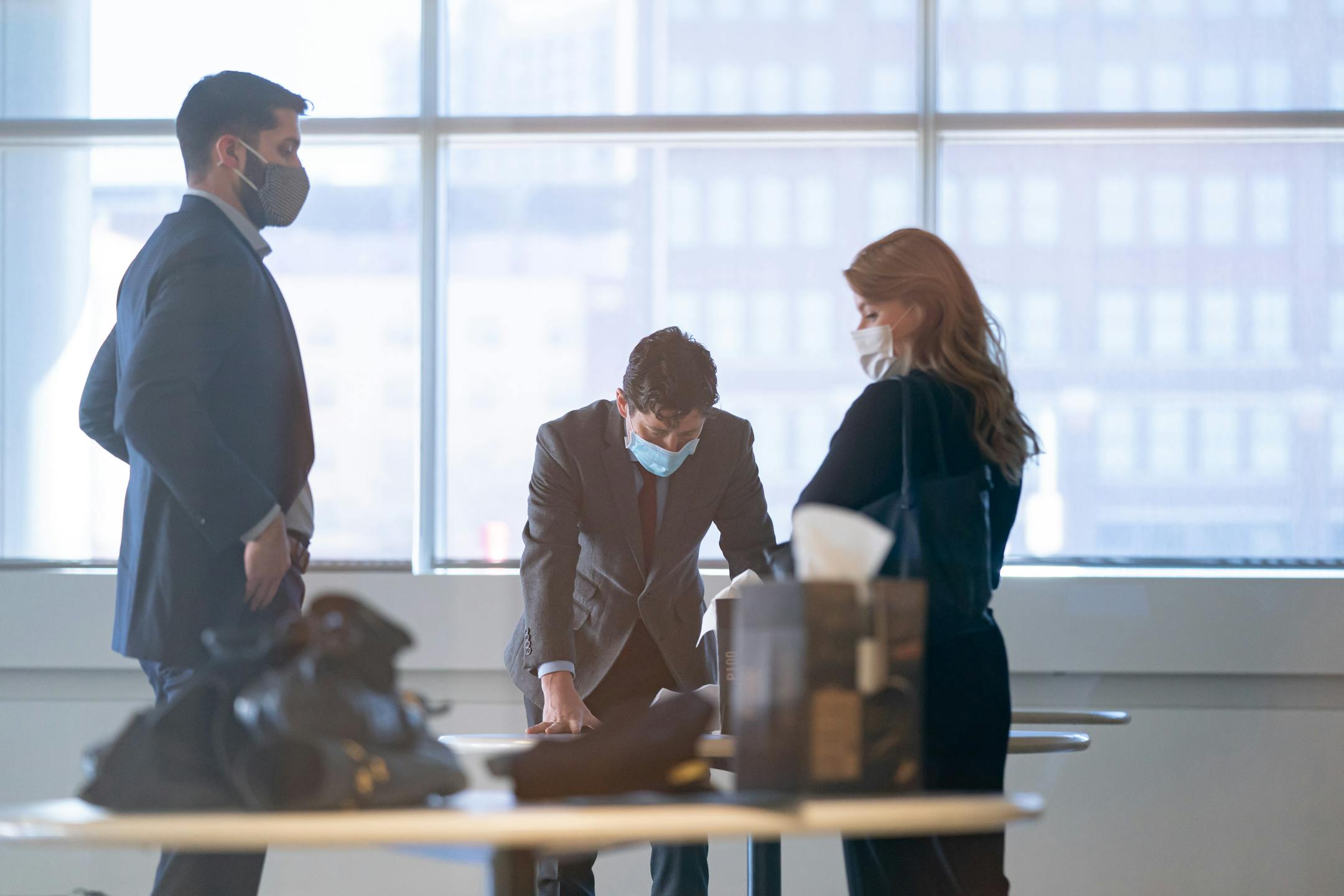 Minneapolis Mayor Jacob Frey prepares before an announcement by Police Chief Medaria Arradondo that he will retire at the end of this term.