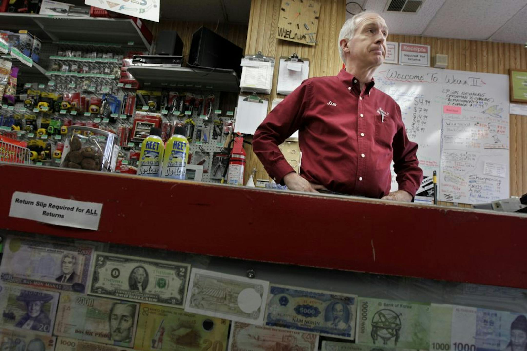 Jim Welna helped a customer at his Welna Ace Hardware store located in the Seward neighborhood in south Minneapolis.