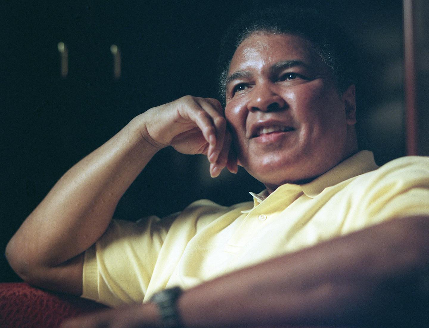 FILE -- Muhammad Ali, the three-time world heavyweight boxing champion, in his hotel room at the Marriott Marquis in New York, March 13, 2001. Ali, the most charismatic and controversial sports figure of the 20th century, died on June 3, 2016 in Phoenix. He was 74. (Fred R. Conrad/The New York Times) ORG XMIT: MIN2016060617130733