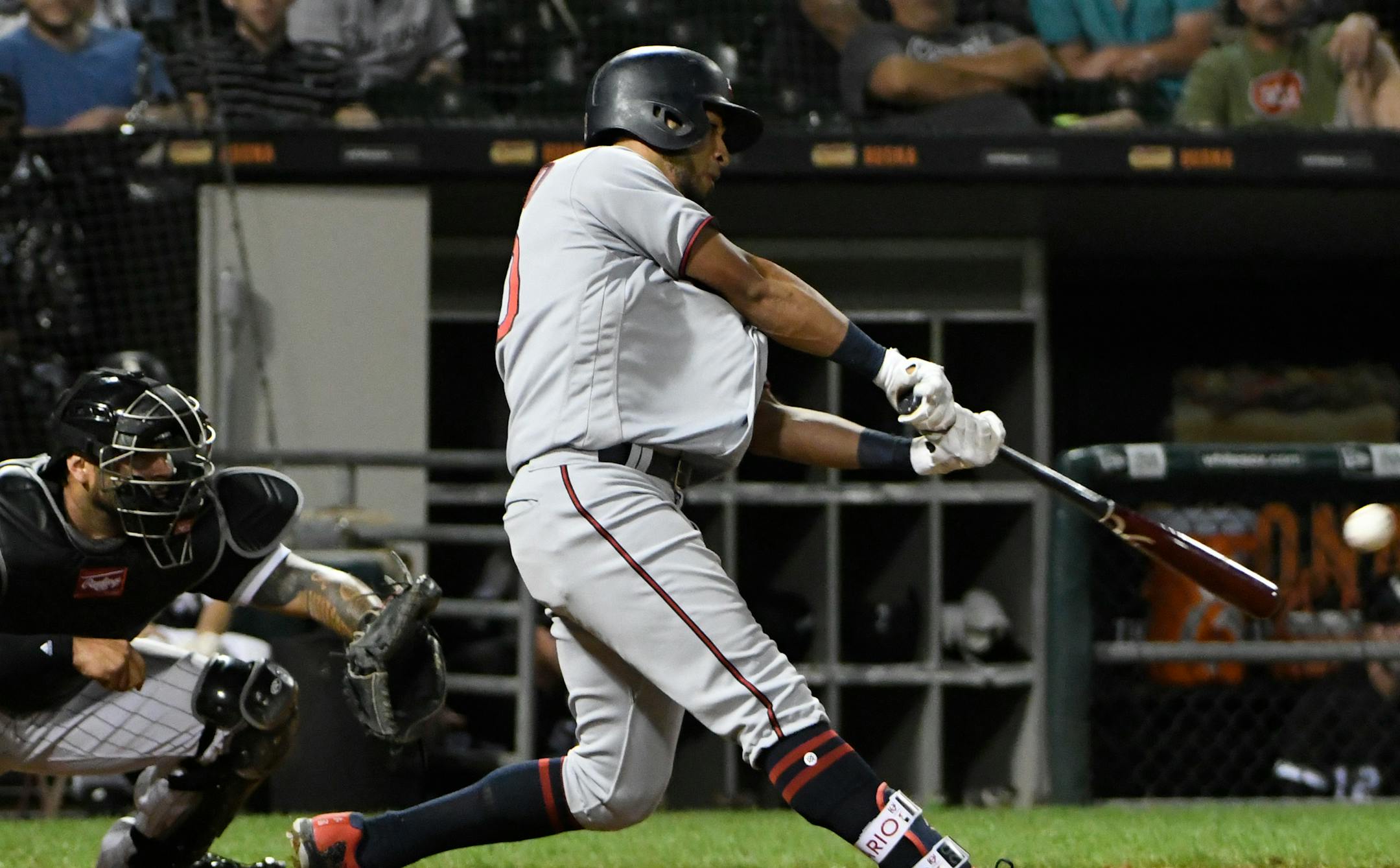 Eddie Rosario hit an RBI-single against the Chicago White Sox during the ninth inning Tuesday.