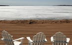 A set of beach chairs sat along the frozen shore of Gull Lake at Grand View Lodge. ] ANTHONY SOUFFLE &#xef; anthony.souffle@startribune.com Thomas Jul