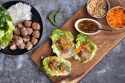 Pork and Lemongrass Meatball Lettuce Wraps. Meredith Deeds, Special to the Star Tribune