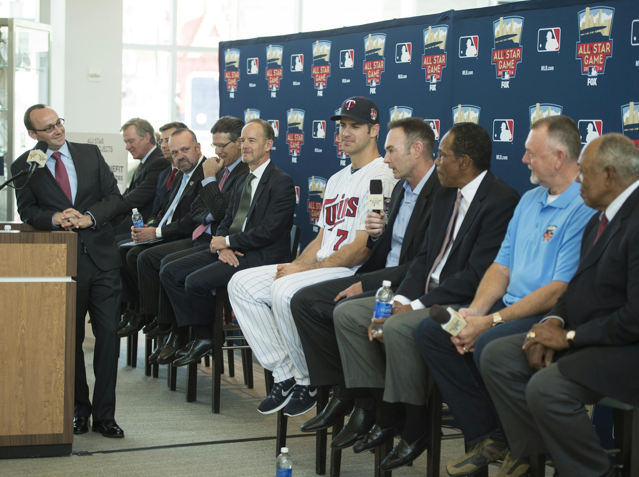 Joe Mauer and eight other members of the Twins are on the MLB All-Star Game ballot that was released Friday afternoon at Target Field. ] DAVID BREWSTER/STAR TRIBUNE