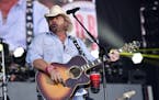 Toby Keith, shown here in Naperville, Ill., in June, returned to the Minnesota State Fair for his fourth grandstand headlining set Sunday. Invision/As