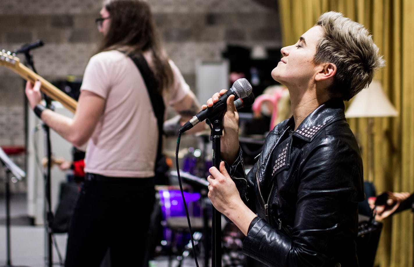 Jay Owen Eisenberg in rehersals for Theater Latte Da's production of "Hedwign and the Angry Inch."
Photo by Emilee Elofson