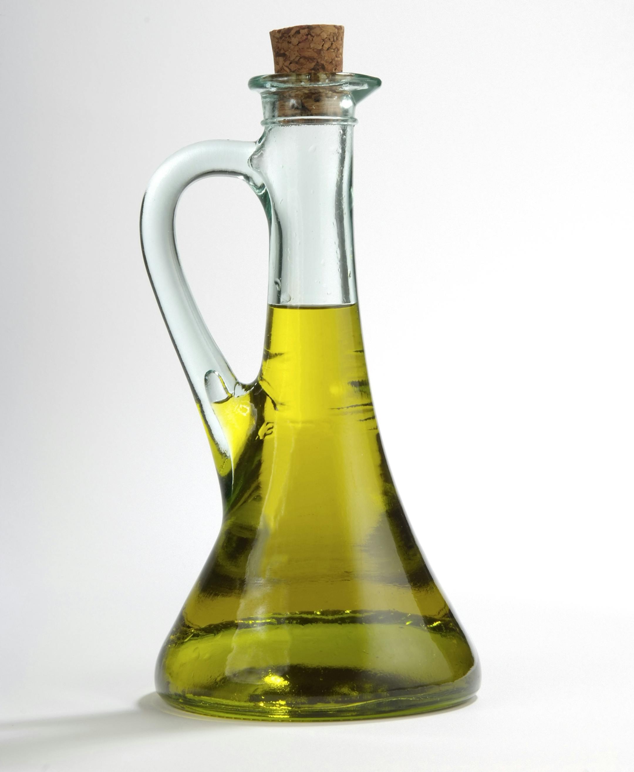 olive oil in a glass cruet, from istock