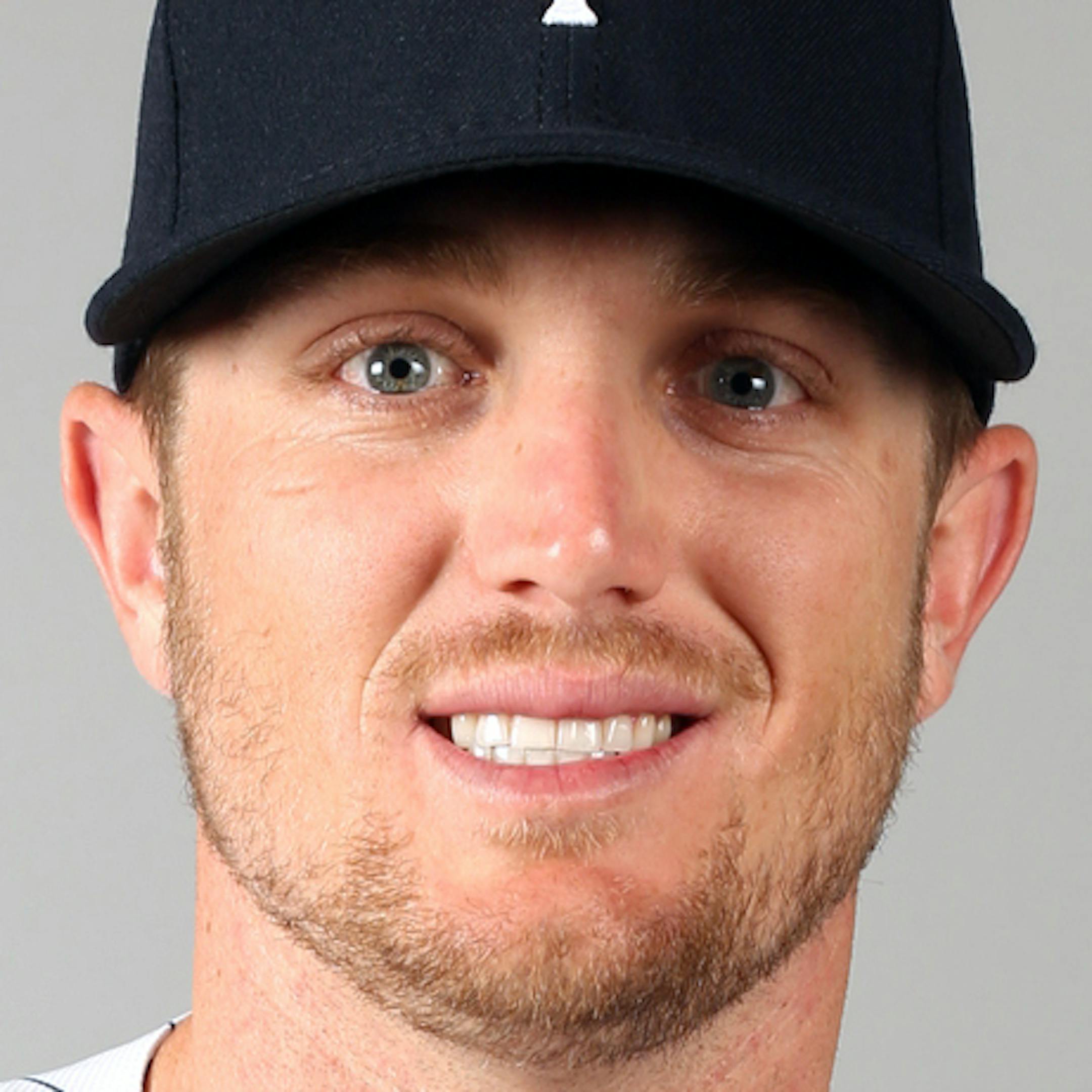 FORT MYERS, FL - FEBRUARY 19: Chris Parmelee (27) of the Minnesota Twins poses during Photo Day on Tuesday, February 19, 2013 at Hammond Stadium in Fort Myers, Florida. (Photo by Robbie Rogers/MLB Photos via Getty Images) *** Local Caption *** Chris Parmelee ORG XMIT: 159448017