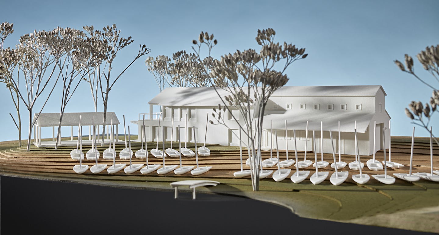 Rendering of new Wayzata Community Sailing Center on Lake Minnetonka.