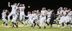 Maple Grove players celebrated an incredible comeback win against St. Michael-Albertville