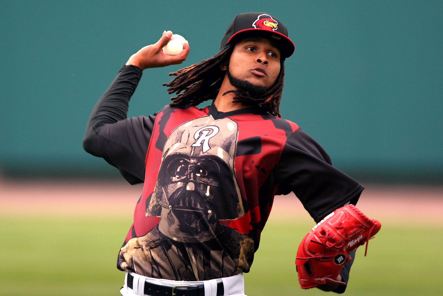 Twins starter Ervin Santana pitched well Saturday in the first of his three scheduled starts for Class AAA Rochester. .(The jerseys were part of a Star Wars promotion, in case you were wondering.)