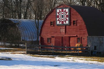 The American Star barn quilt at 21736 State Hwy. 210 in Staples, Minn.