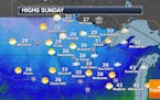 Snow Mainly Across Northern Minnesota Early Sunday - Rollercoaster Temperatures Continue