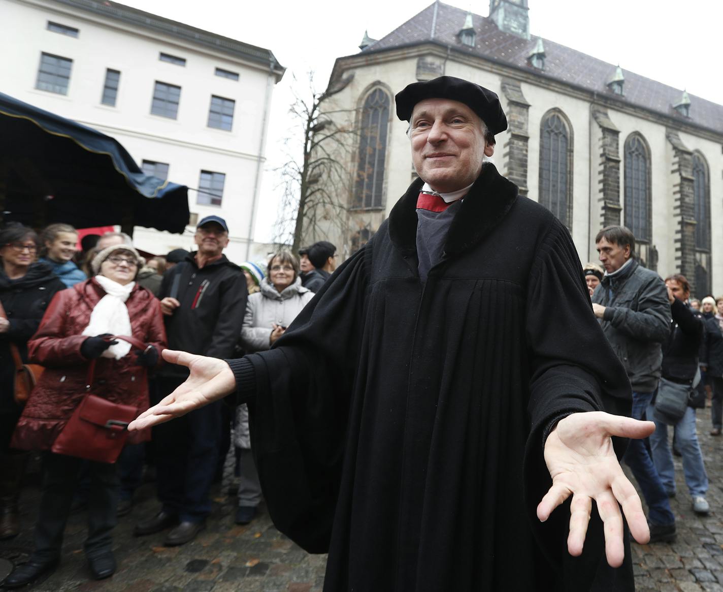 Minnesotans are flocking to Germany, the homeland of Martin Luther, portrayed by actor Bernhard Naumann, as leaders seek to spotlight his legacy.