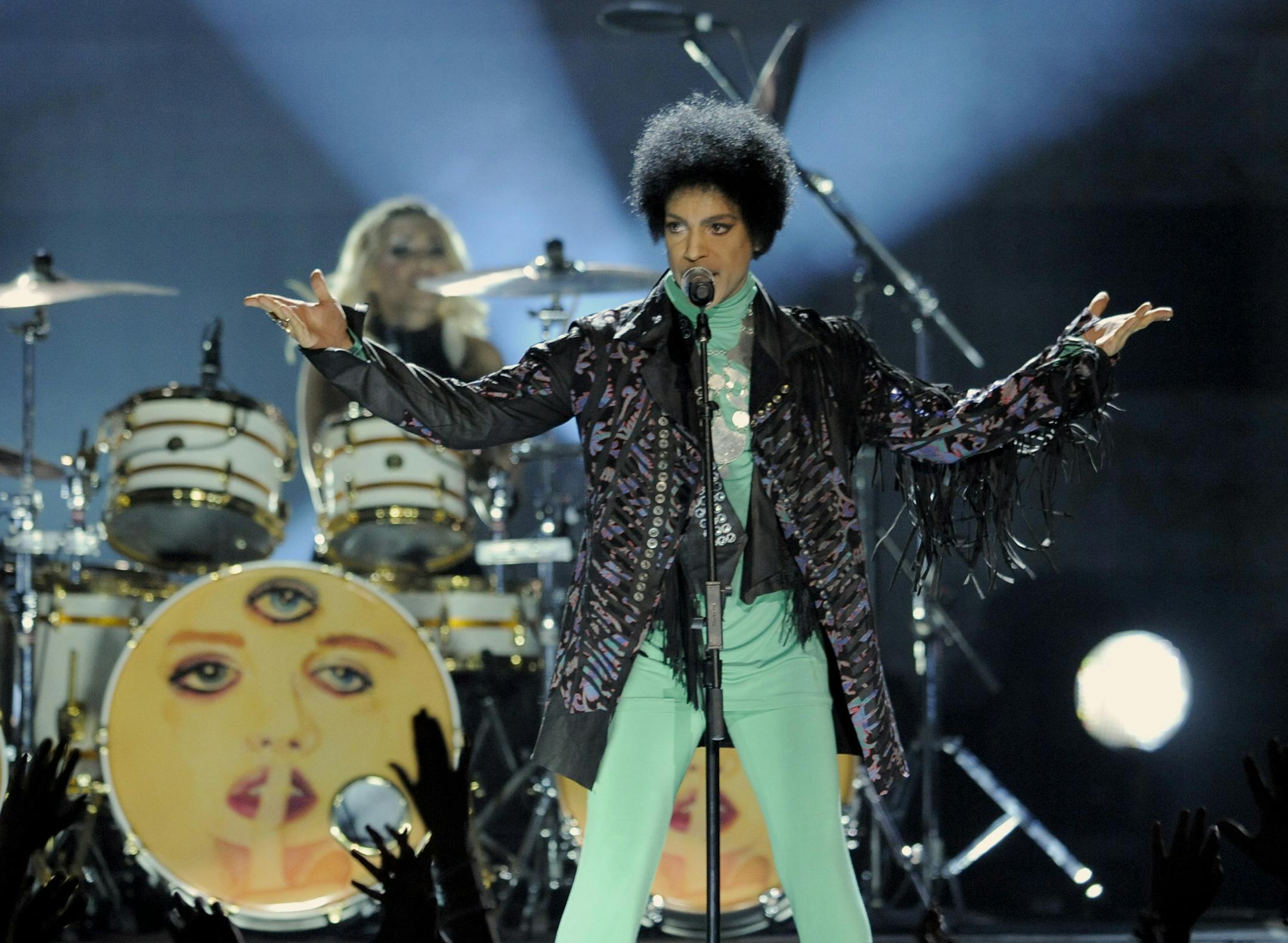 Prince performs at the Billboard Music Awards at the MGM Grand Garden Arena on Sunday, May 19, 2013 in Las Vegas. (Photo by Chris Pizzello/Invision/AP)
