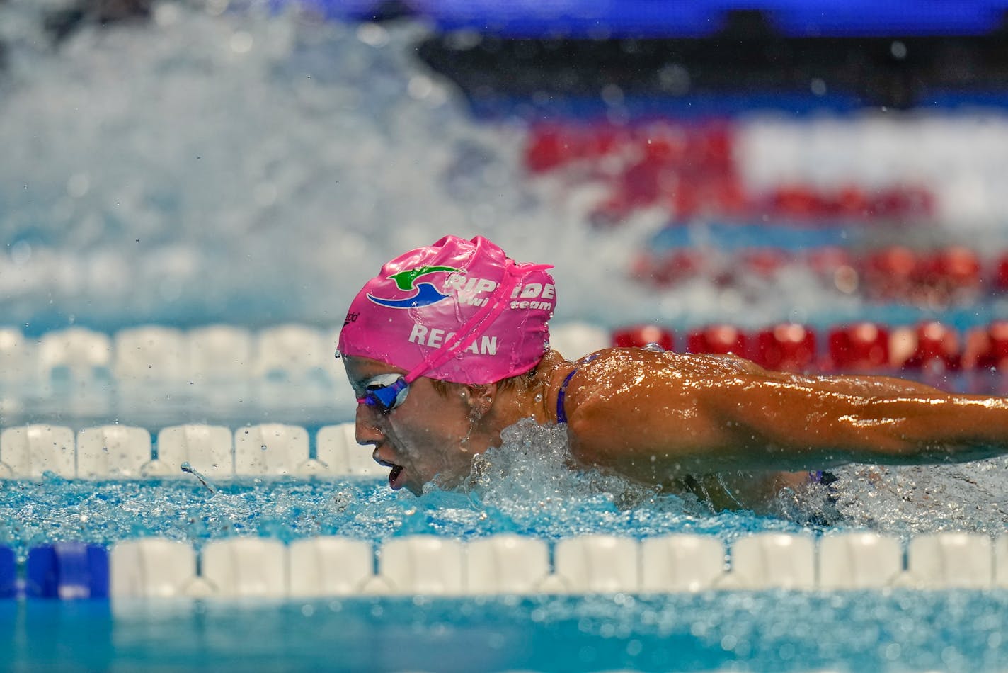 Regan Smith participates in the women's 200 butterfly during wave 2 of the U.S. Olympic Swim Trials on Wednesday