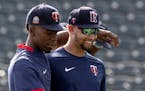 Minnesota Twins' Nick Gordon and Royce Lewis during the first day of practice for position players. ] CARLOS GONZALEZ &#x2022; cgonzalez@startribune.c