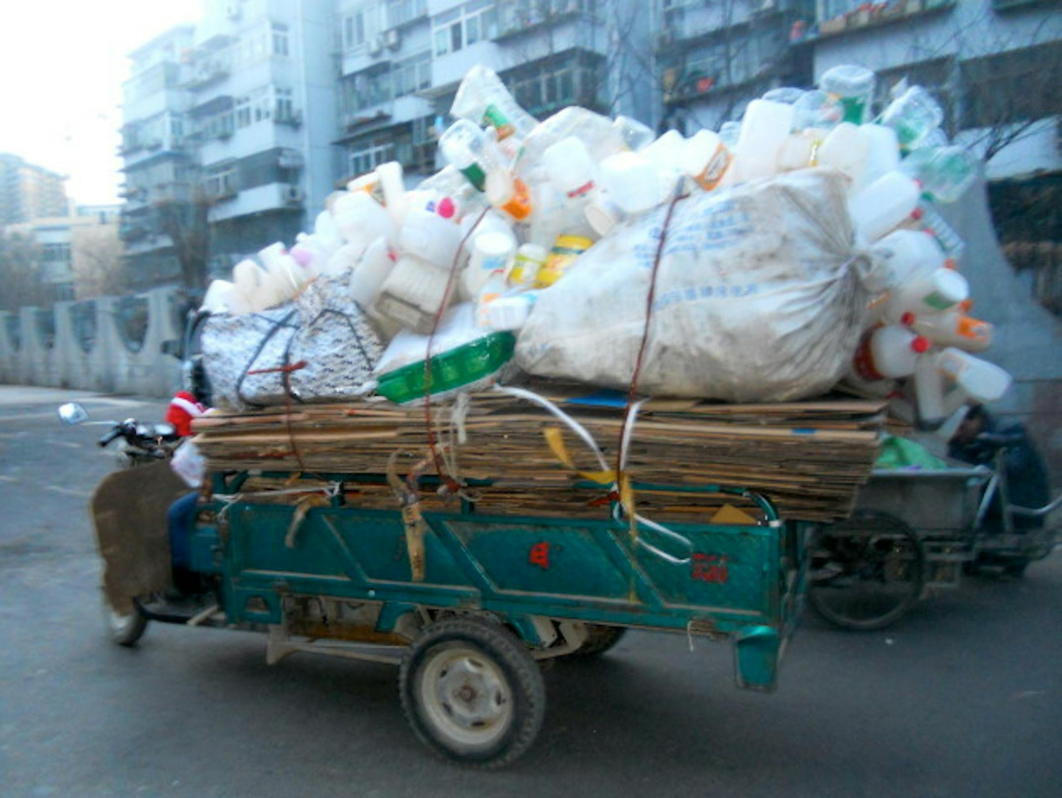 A typical Beijing garbage truck.