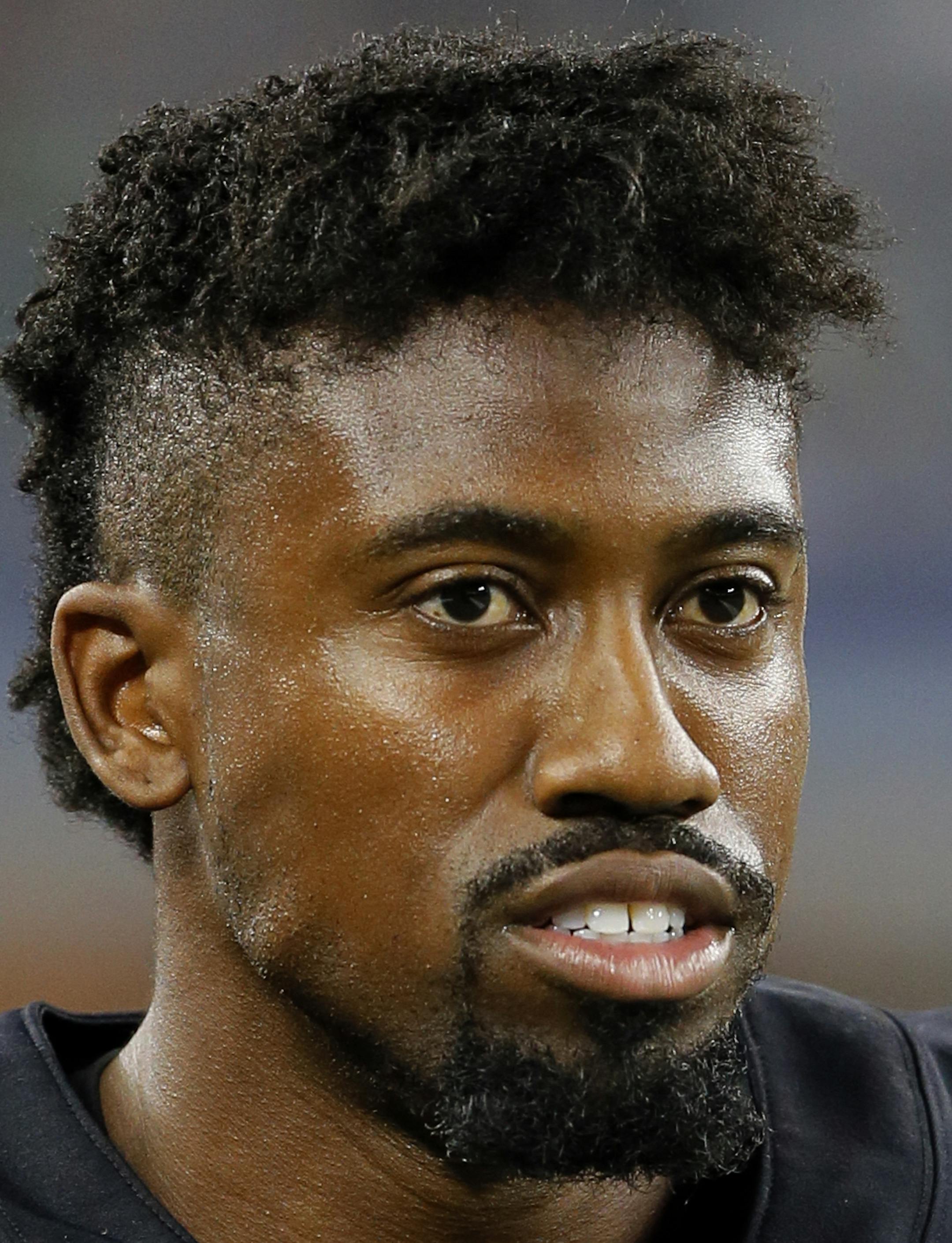 Oakland Raiders punter Marquette King (7) walks along the sideline during a preseason NFL football game against the Dallas Cowboys on Saturday, Aug. 26, 2017, in Arlington, Texas. (AP Photo/Sarah Warnock) ORG XMIT: OTKTG578