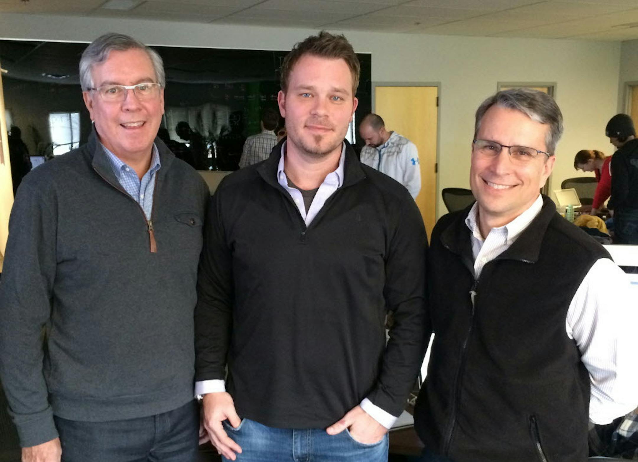 Chairman Phil Soran and co-founders Charlie Miller and Jim Leslie, in a 2015 photo, would go on to sell Flipgrid to Microsoft.