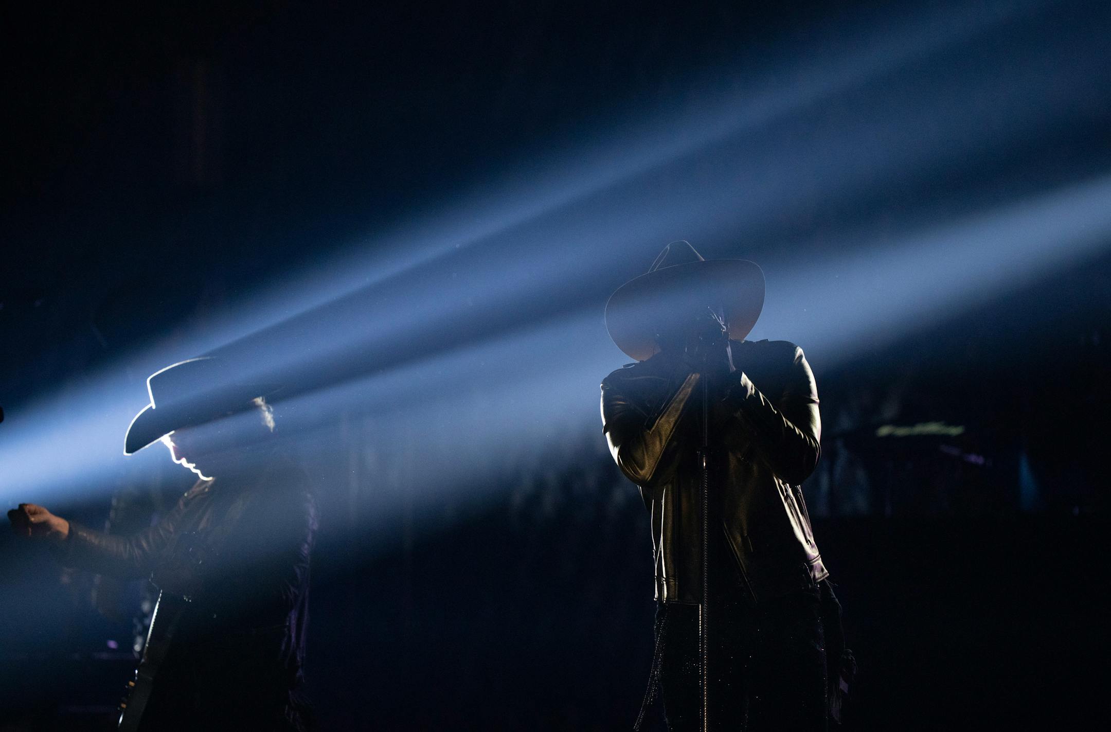 Jimmie Allen performing Tuesday, Oct. 25, 2022 at Target Center in Minneapolis while supporting Carrie Underwood on her Denim &amp; Rhinestones tour.
