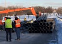 Work has begun on the 66th Street reconstruction project in Richfield. Here, crews from the Metropolitan Council prepared pipes to divert sewage while