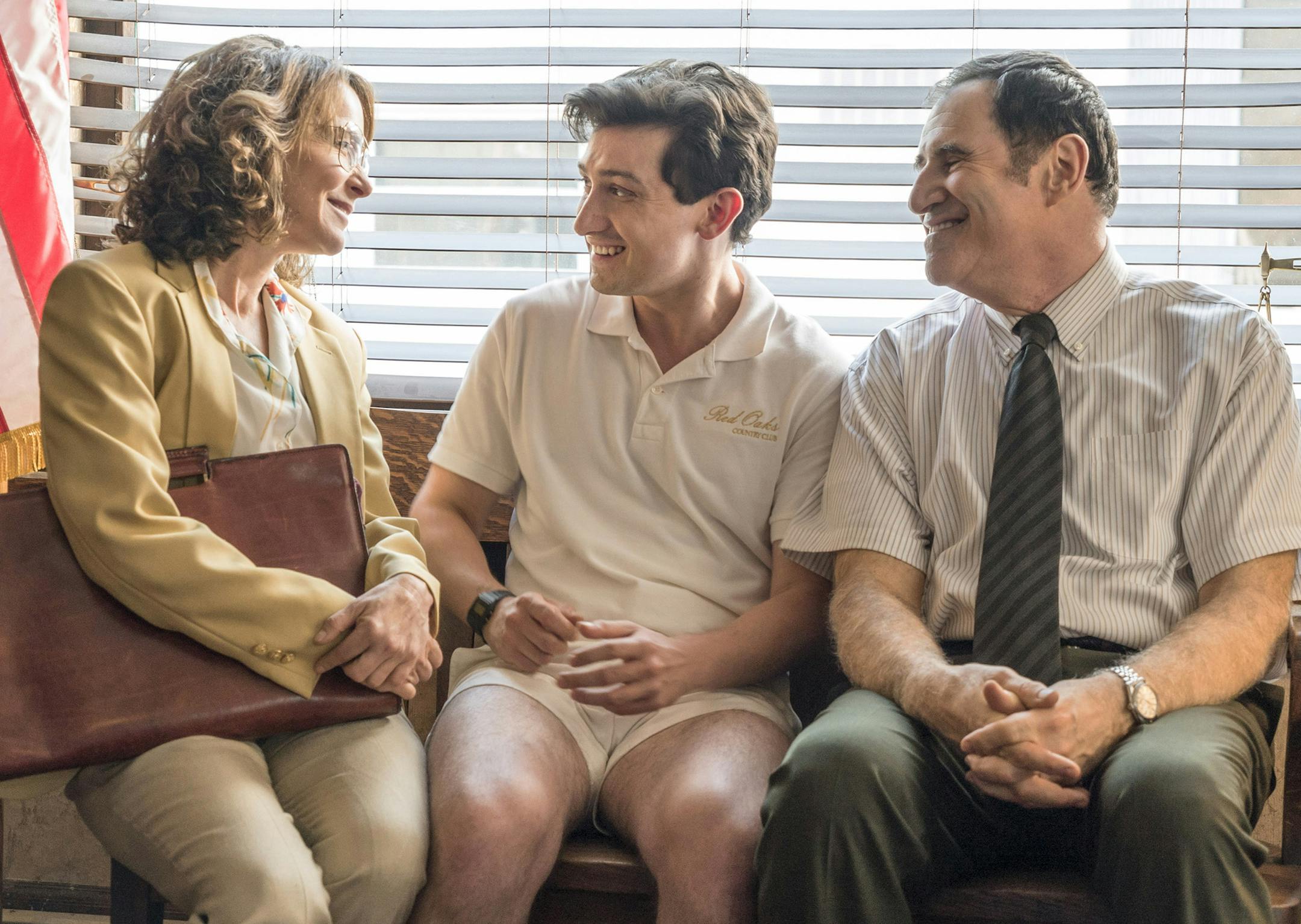 Jennifer Grey, from left, Craig Roberts, and Richard Kind play a family in Amazon Prime's witty comedy, "Red Oaks," returning for a second season on Friday. (Jessica Miglio/Amazon Prime/TNS) ORG XMIT: 1192786