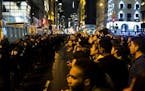 Demonstrators face off with police outside Trump Tower during a protest of Donald Trump�s election to the presidency, in Manhattan, Nov. 9, 2016.