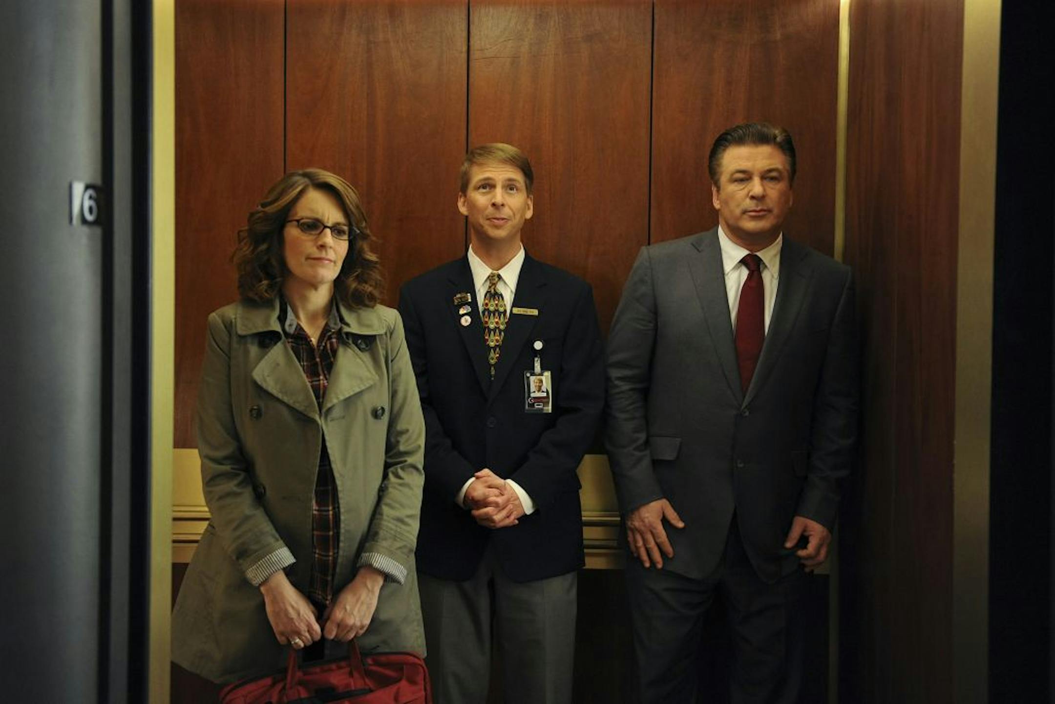 The NBC comedy "30 Rock" stars, from left, Tina Fey, Jack McBrayer and Alec Baldwin.