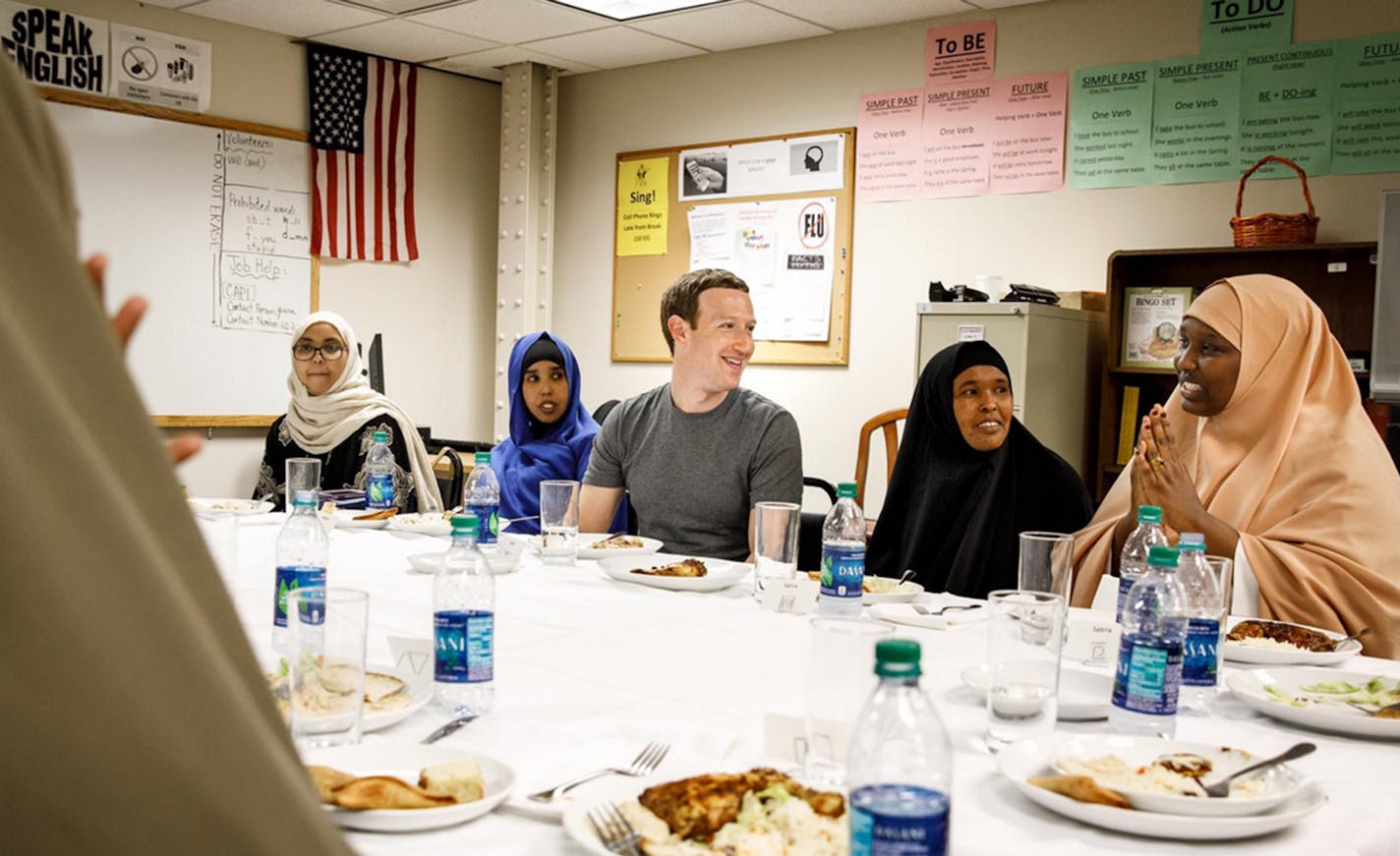 Facebook's Mark Zuckerberg dines with Somali refugees in Minneapolis, goes to Minnetonka rink
"You are a powerful reminder of why this country is so great," he said of his hosts. Credit Mark Zuckerburg's Facebook Page