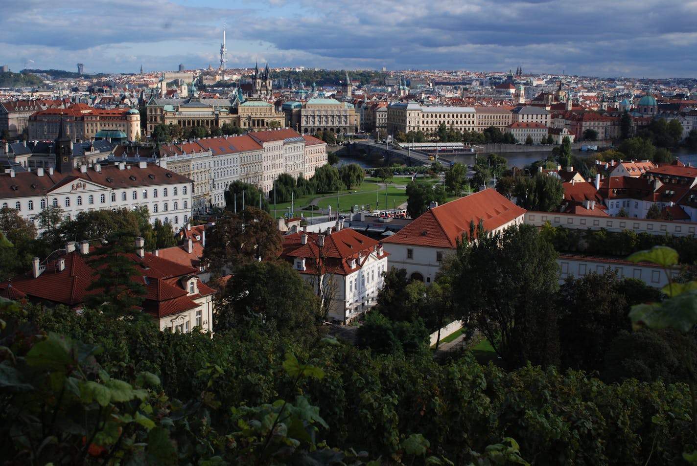 A view of Prague is captured from the castle.