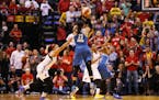 Minnesota Lynx forward Maya Moore (23) makes the game winning three point shot at the buzzer during the fourth quarter. ] KYNDELL HARKNESS kyndell.har