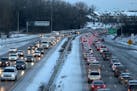 Traffic crawls along Highway 169 in this file photo.