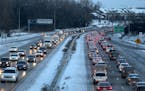 Traffic crawls along Highway 169 in this file photo.