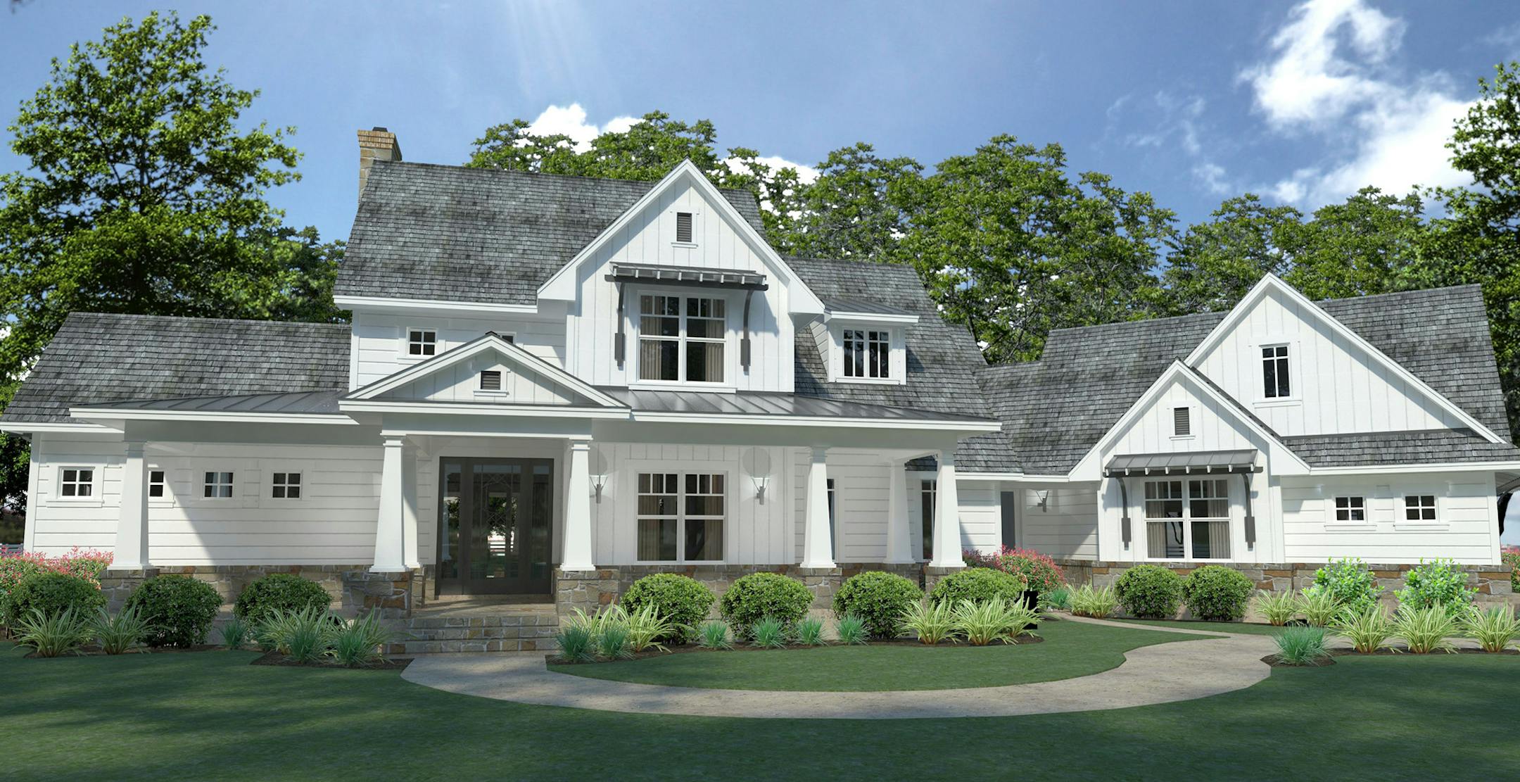 New-fashioned farmhouse boasts outdoor rooms