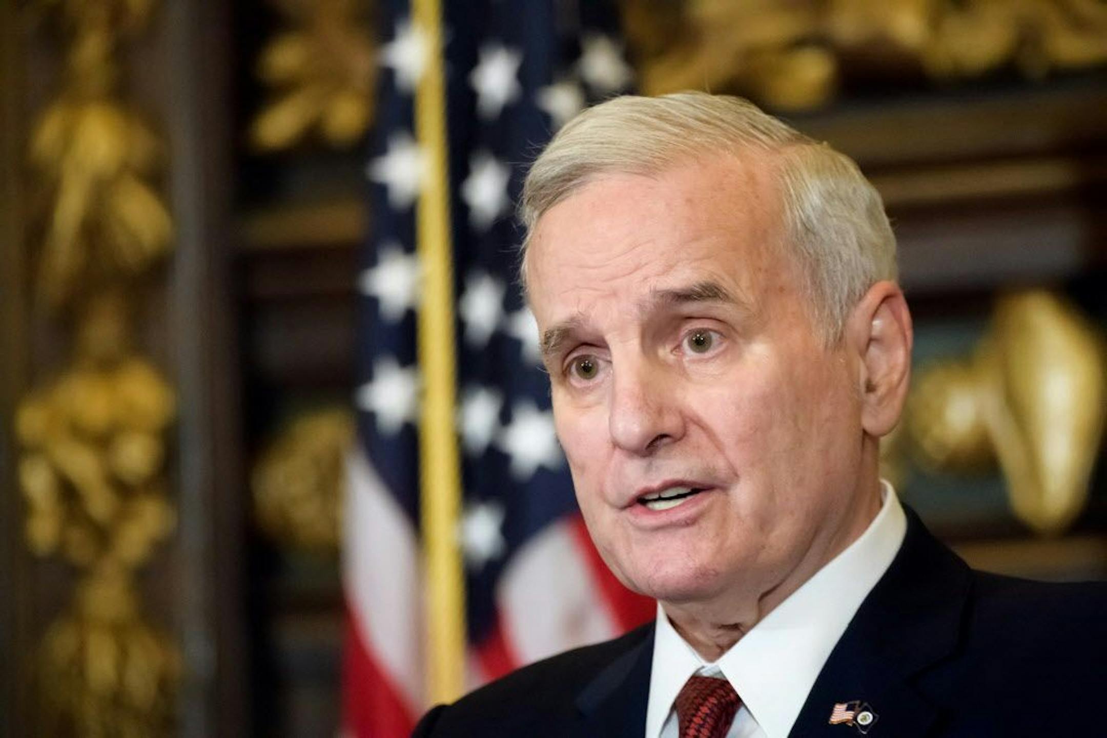 Gov. Mark Dayton held a 9:30 a.m. press conference to talk about the impact of the Republican tax bill on Minnesotans.