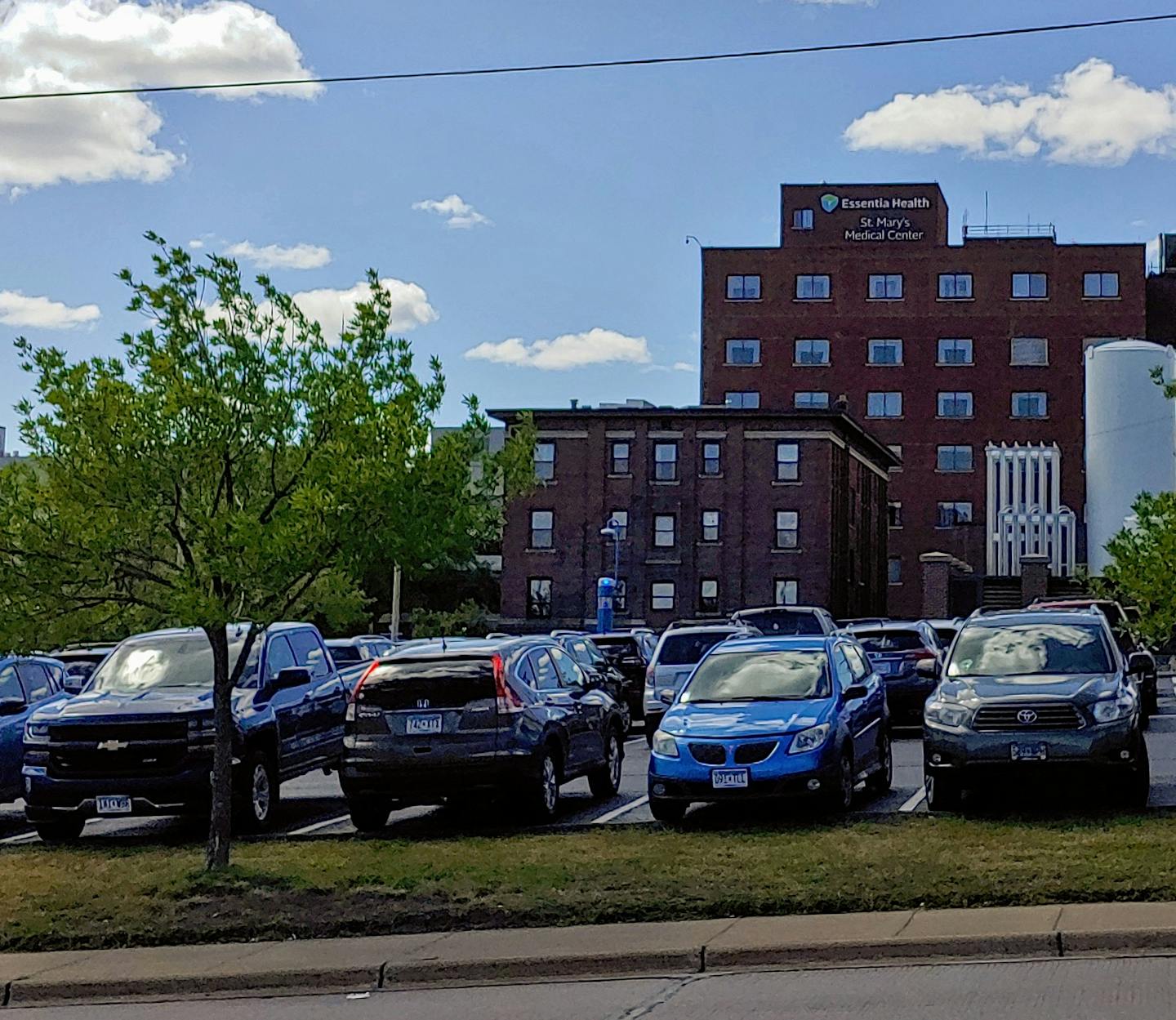 A typical view of Duluth's medical district, which is dotted with surface parking lots. With the state subsidizing new parking garages and Essentia Health consolidating its sprawling campus, many lots could open up to reuse and investment in housing or other businesses, city planners hope.