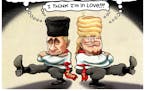 Sack cartoon: Trump and Putin