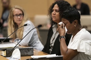 Martha Gibbs, a friend and former inmate with Amreya Shefa, wept while talking about her at Tuesday's hearing.