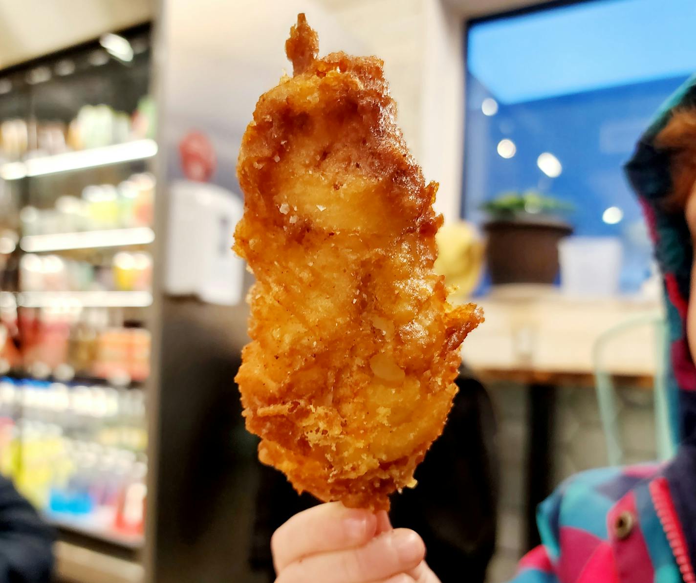 Fish on a stick at Coastal Seafoods