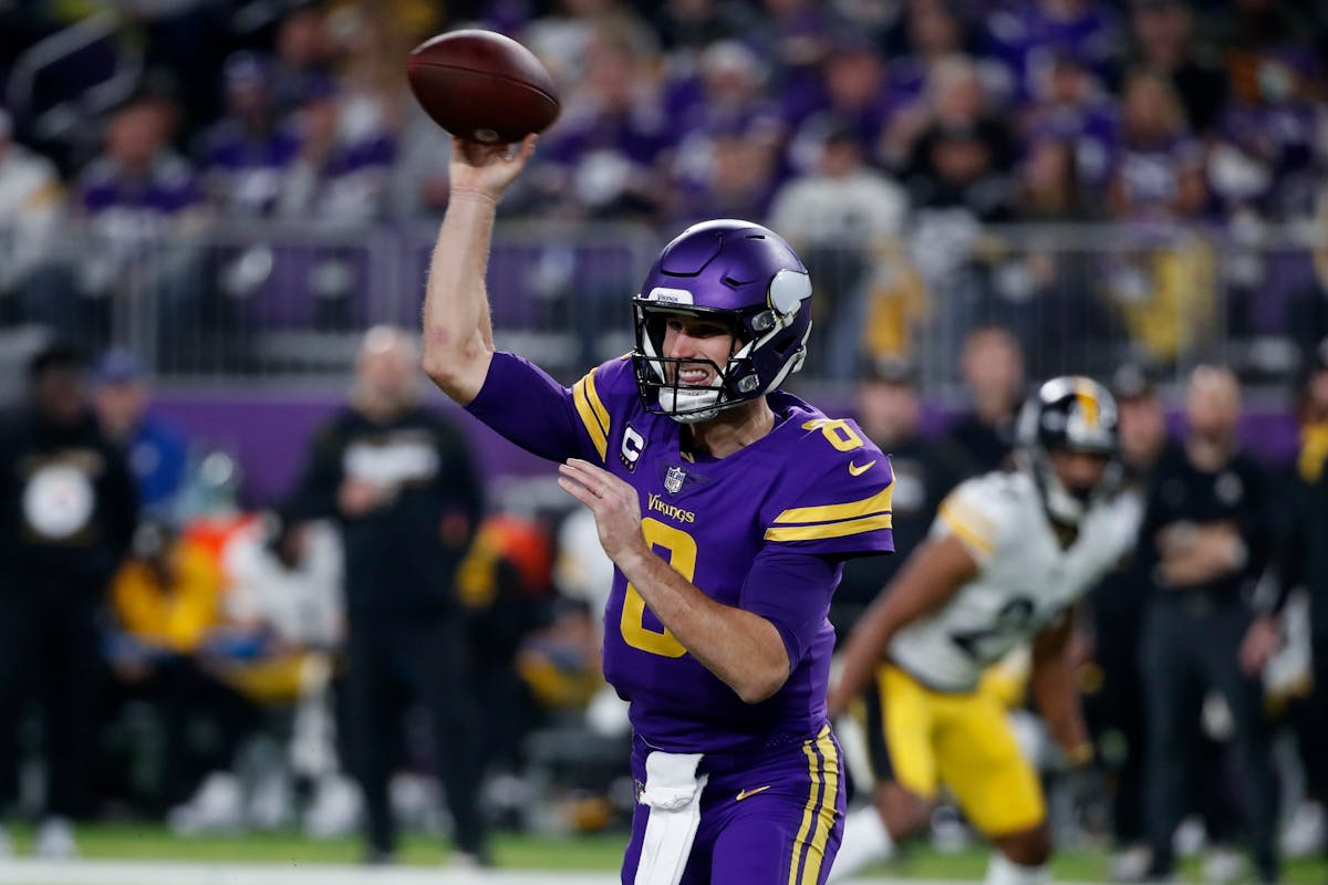 The Vikings scored 26 points in beating Pittsburgh, but quarterback Kirk Cousins had troubled when the Steelers pass rush pressured him.