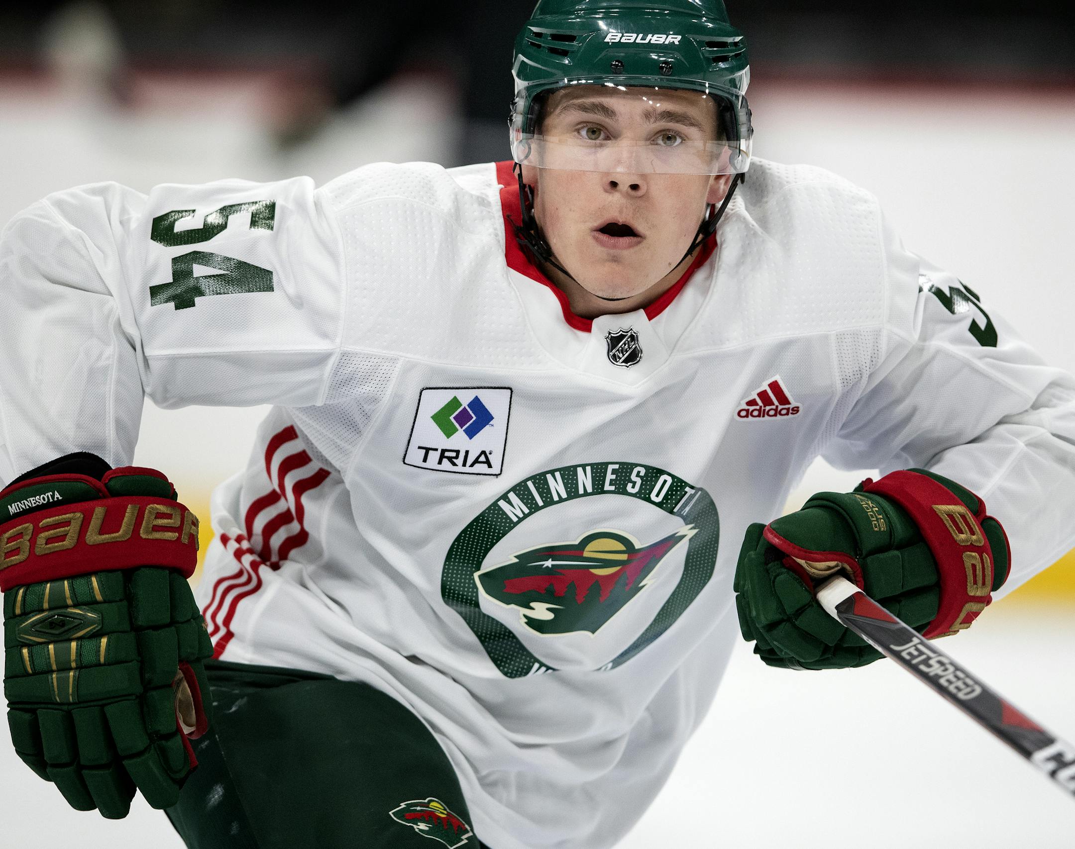 Minnesota Wild Ivan Lodnia (54). ] CARLOS GONZALEZ &#xef; cgonzalez@startribune.com &#xf1; July 10, 2018, St. Paul, MN, Xcel Energy Center, NHL, Minnesota Wild, Wild development camp.