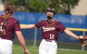 Francie Gregor of Forest Lake savors a victory over Edina in the Class 4A softball quarterfinals Wednesday at Caswell Park in North Mankato.