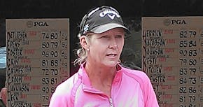 Lisa Grimes, the director of instruction at Alexandria (Minn.) Golf Club, won the Women's Stroke Play Championship in Port St. Lucie, Fla., by three s