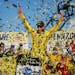 Joey Logano celebrated after winning a NASCAR Cup Series race at Las Vegas Motor Speedway on Sunday.