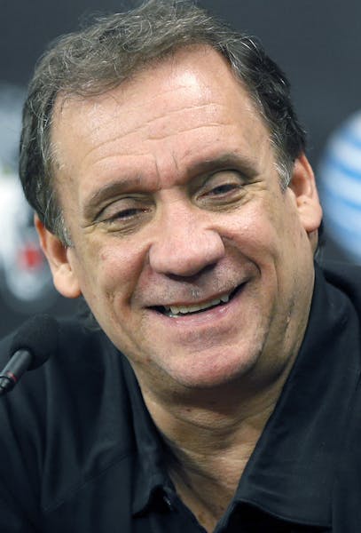 At Target Center, Flip Saunders only hinted at the direction the Wolves would go in the draft.] tsong-taataarii@startribune.com ORG XMIT: MIN130624141